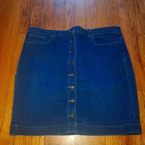 Chaps Denim Mini Skirt